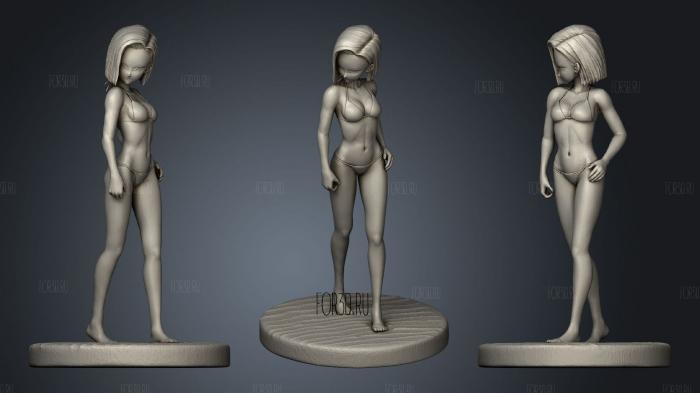 Standing sexy pose girl stl model for CNC
